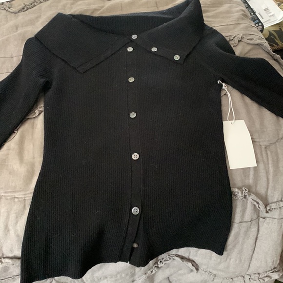 NWT Frame off shoulder knit cardigan - Picture 8 of 9